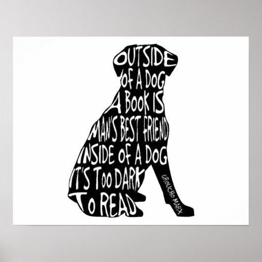 Zu dunkel zum Lesen Poster (Vorne)