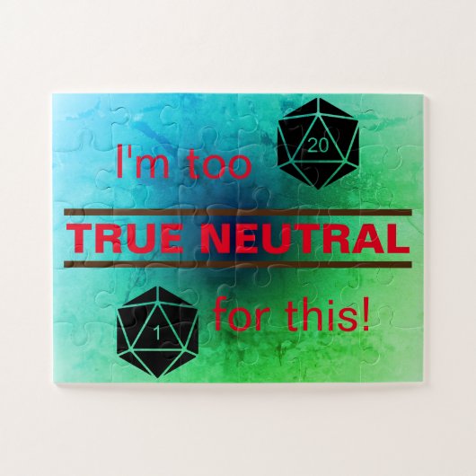 Zu echtes neutrales Rätsel Puzzle (Horizontal)
