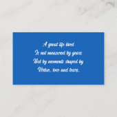 Zu Ehren der Veteran Memory Card Telefonnummerkarte (Rückseite)