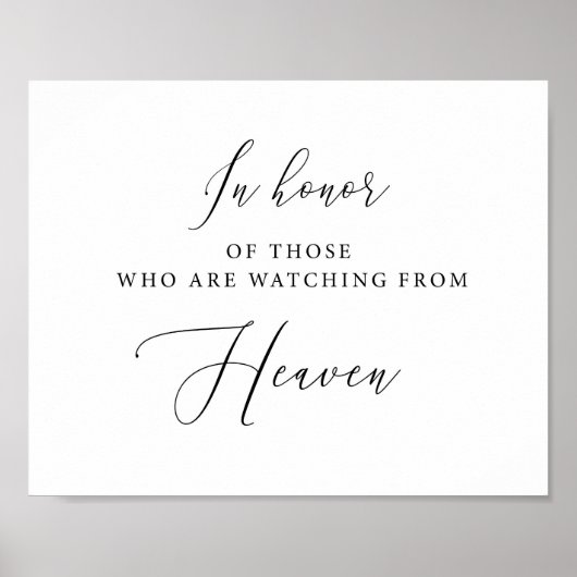 Zu Ehren derer, die aus dem Himmel schauen Poster (Vorne)