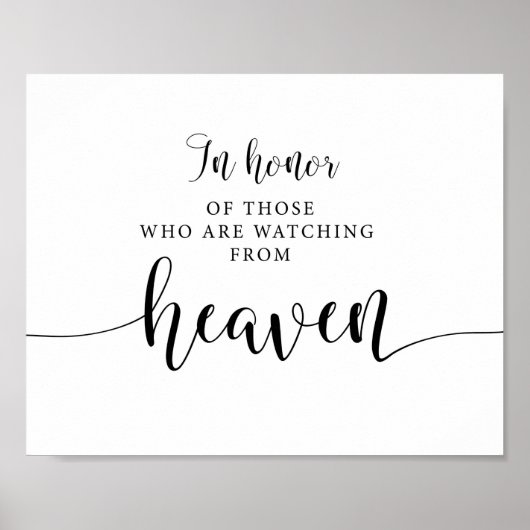 Zu Ehren derer, die aus dem Himmel schauen Poster (Vorne)