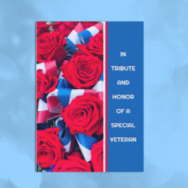 Zu Ehren einer Veteran Appreciation Card Dankeskarte