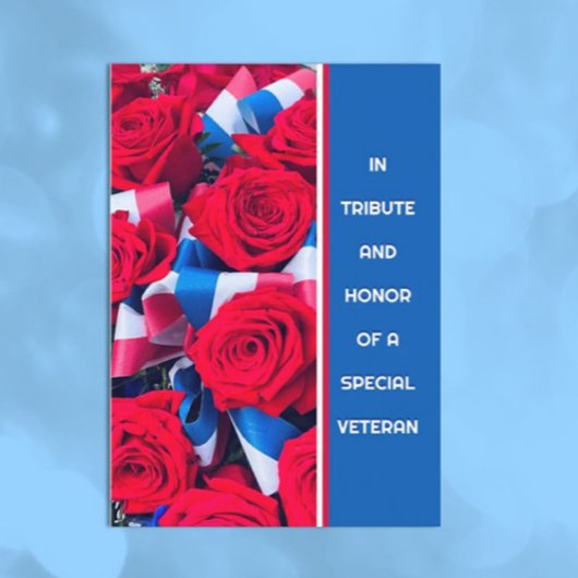 Zu Ehren einer Veteran Appreciation Card Dankeskarte