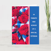 Zu Ehren einer Veteran Appreciation Card Dankeskarte (Vorderseite)