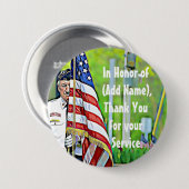 Zu Ehren Ihres militärischen Buttons (Vorne & Hinten)