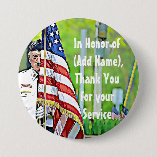 Zu Ehren Ihres militärischen Buttons (Vorderseite)