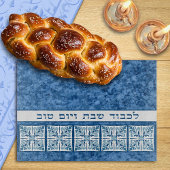 Zu Ehren von Shabbat und Holidays Blue Challah Boa Schneidebrett
