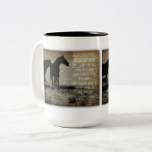 Zu eine wildes PferdeTasse anstarren Zweifarbige Tasse (Vorderseite Links)