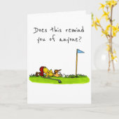 ZU EINEM *GOLFER* AUF IHRER GEBURTSKARTE KARTE (Gelbe Blume)