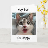 ZU EINEM GROSSEN SOHN AM GEBURTSTAG! KARTE (Gelbe Blume)