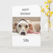 ZU EINEM GROSSEN SOHN AM GEBURTSTAG! KARTE (Gelbe Blume)