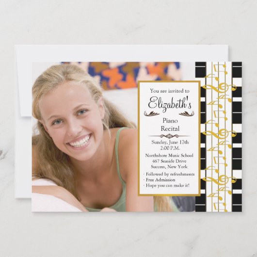 Zu einem guten Foto Piano Einladung (Vorderseite)