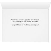 Zu einem Onkel Glückwunsch Blue Dots Nephew (Innenansicht Horizontal (Unten))