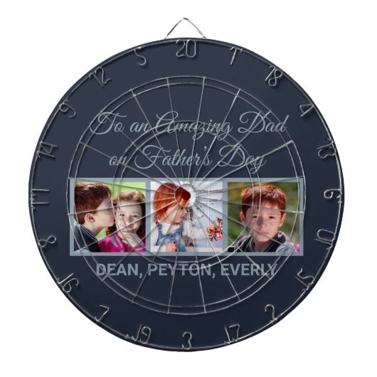 Zu einem Phantastischen Vater am Foto des Vaters Dartscheibe (vorne)