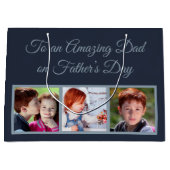 Zu einem Phantastischen Vater am Foto des Vaters Große Geschenktüte (Vorderseite)