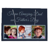 Zu einem Phantastischen Vater am Foto des Vaters Große Geschenktüte (Rückseite)