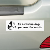 Zu einem Rettungshund sind Sie die Welt Autoaufkleber (Auf Auto)