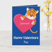 Zu einem Sohn am Valentinstag Tiger Karte (Gelbe Blume)