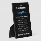 zu einem wunderbaren jungen Mann am Abschluss Fotoplatte (Seite)