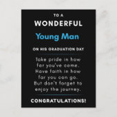 zu einem wunderbaren jungen Mann am Abschluss Postkarte (Vorderseite)