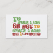 Zu einen Radio laufen lassen Visitenkarte (Rückseite)