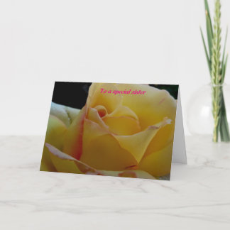 Zu einer speziellen Schwester Dankeskarte