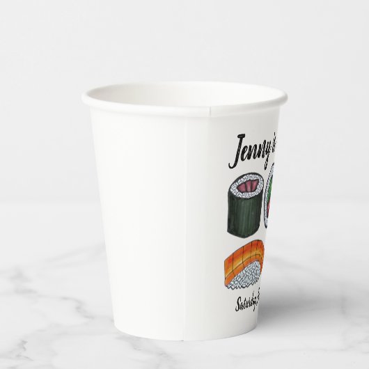 Zu einer (Sushi) Roll Gratulationen Feier Pappbecher (Rechts)