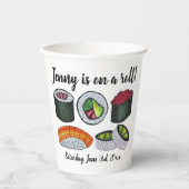 Zu einer (Sushi) Roll Gratulationen Feier Pappbecher (Vorderseite)