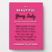 zu einer wunderschönen jungen Dame am 2. Abschluss Fotoplatte (Vorderseite)