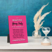 zu einer wunderschönen jungen Dame am 2. Abschluss Fotoplatte (Seite)