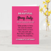 zu einer wunderschönen jungen Dame am 2. Abschluss Karte (Gelbe Blume)