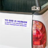 Zu Err ist menschlicher Autoaufkleber (Auf Lkw)