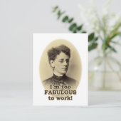 Zu fabelhaft postkarte (Stehend Vorderseite)