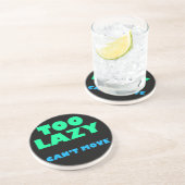 Zu faul kann sich nicht bewegen getränkeuntersetzer (Seite)