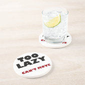 Zu faul kann sich nicht bewegen sandstein untersetzer (Seite)