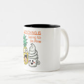 Zu feiner Hüfte Eiscreme Funny Ananas auf Zweifarbige Tasse (VorderseiteRechts)
