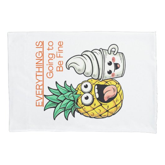 Zu feiner Hüfte Eiscreme Funny Ananas Kissenbezug (Vorderseite)