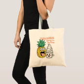 Zu feiner Hüfte Eiscreme Funny Ananas Tragetasche (Vorderseite (Produkt))
