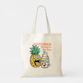 Zu feiner Hüfte Eiscreme Funny Ananas Tragetasche (Rückseite)