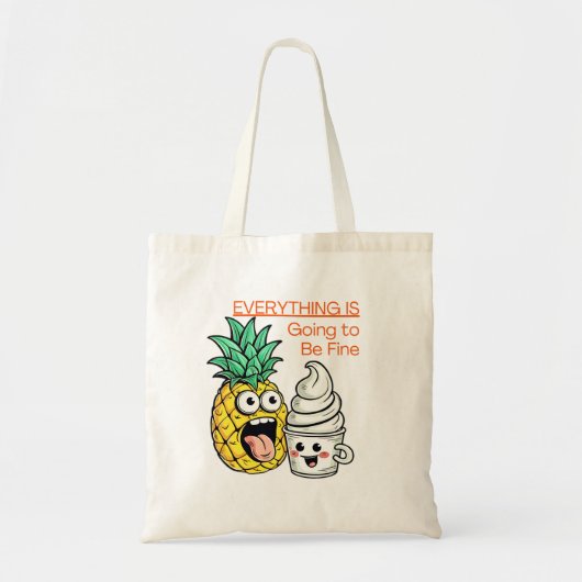 Zu feiner Hüfte Eiscreme Funny Ananas Tragetasche (Vorne)