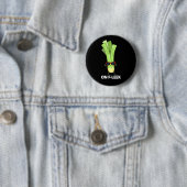 zu Fleek Funny Veggie Leek Pun Dark BG Button (Beispiel)