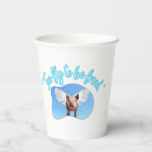 Zu fliegen, um Freund zu sein Pappbecher (Rückseite)