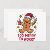 Zu froh, um sich Funny Gingerbread Weihnachten zu (Vorne/Hinten)