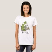 Zu früh Grumpy Green Monster Morgenkaffee  T-Shirt (Vorne ganz)