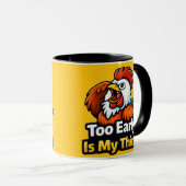 Zu früh ist mein Ding, Roaster-Zitat Tasse (VorderseiteRechts)