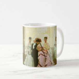 Zu früh von James Tissot, viktorianische Kunst der Kaffeetasse