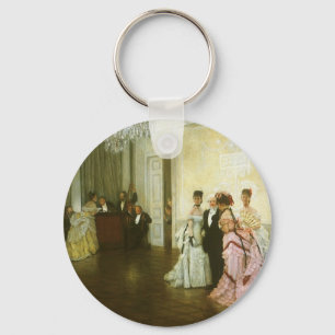 Zu früh von James Tissot, viktorianische Kunst Vin Schlüsselanhänger