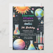 Zu Fun Labrador Kids Geek Nerd Mad Science 9. Gebu Einladung (Vorderseite)