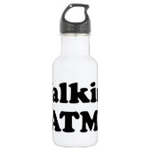 Zu Fuß ATM! Edelstahlflasche (Vorderseite)