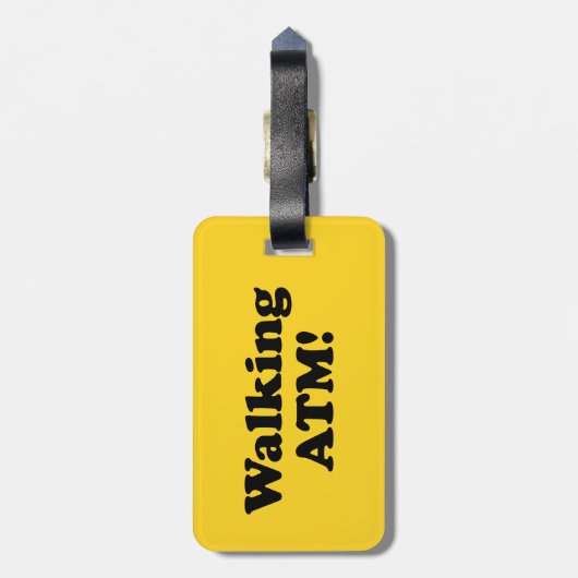 Zu Fuß ATM! Gepäckanhänger (Rückseite vertikal)